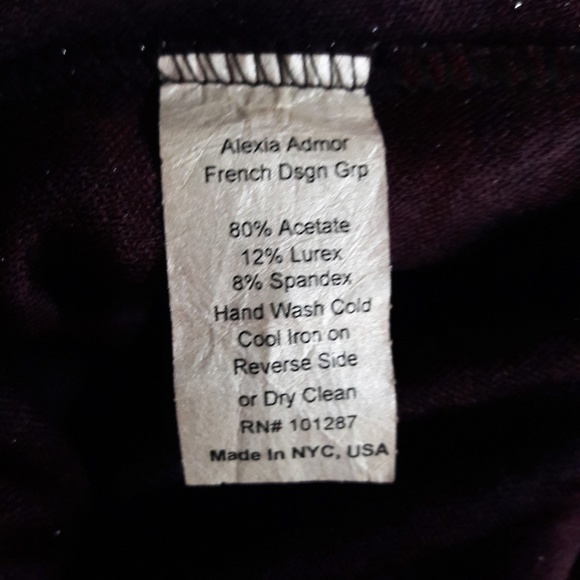 Cache Gown Maxi Dress Lurex Vintage Glitter Umbre Purple Side Zip USA - Picture 7 of 8